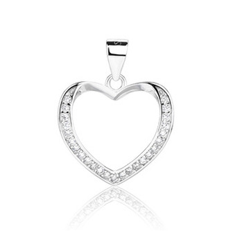 NB-4612 Stříbrný přívěšek srdíčko - srdce