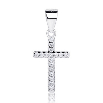 NB-4594 Drobný stříbrný přívěšek křížek