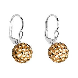 EG2040-AU Stříbrné náušnice s krystaly Crystals from Swarovski® Aurum