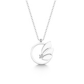 NBS-008 Stříbrný diamantový náhrdelník