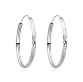 NB-3037-35 Stříbrné náušnice kruhy 35 mm