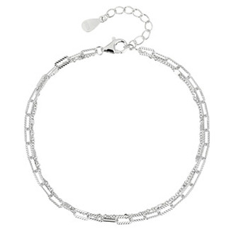 NB-1264 Dvojitý stříbrný náramek