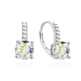 NB-3807 Stříbrné náušnice se duhovými kameny