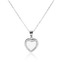 NB-2409 Střibrný náhrdelník srdíčko se zirkony - srdce