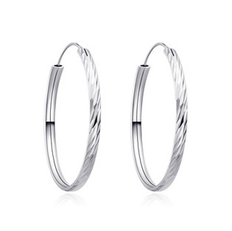 NB-3037-45 Stříbrné náušnice kruhy 45 mm