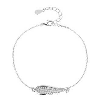NB-1213 Dámský stříbrný náramek andělské křídlo