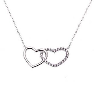 NB-2180 Střibrný náhrdelník se srdíčky - srdce