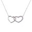 NB-2180 Střibrný náhrdelník se srdíčky - srdce