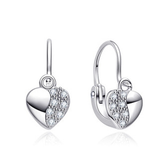 NB-3063 Dětské stříbrné náušnice srdíčka - srdce