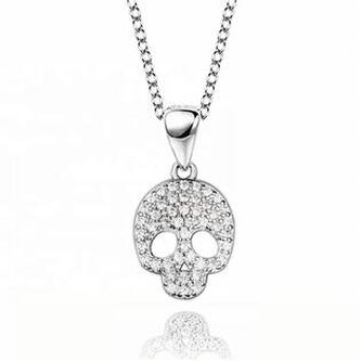 NB-2237 Střibrný náhrdelník s lebkou