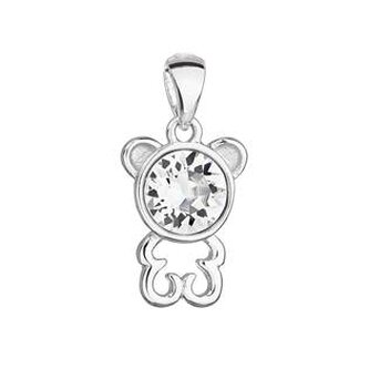 EG1091 Stříbrný přívěšek medvídek s kamenem Crystals from Swarovski®