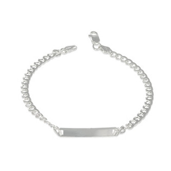 NB-1195 Dámský stříbrný náramek s destičkou