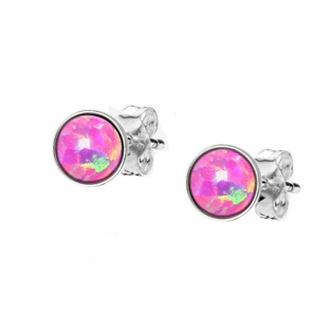 NBP36-OP22 Stříbrné opálové náušnice