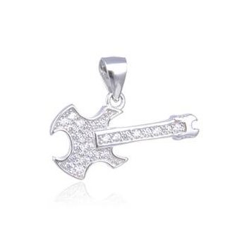 NB-4183 Stříbrný přívěšek kytara - hudba