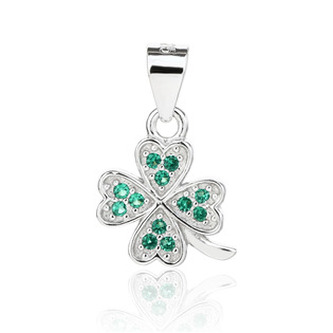 NB-4638 Stříbrný přívěsek čtyřlístek - čtyřlístky