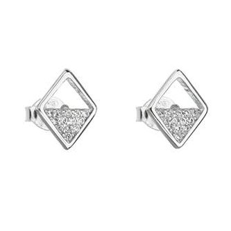EG2147 Stříbrné náušnice kosočtverce