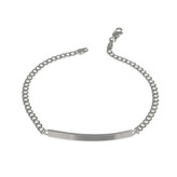 NB-1193 Stříbrný náramek s destičkou