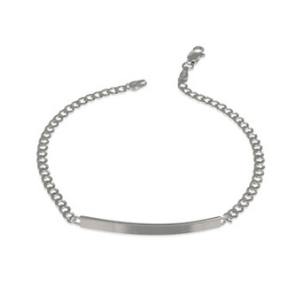 NB-1193 Stříbrný náramek s destičkou