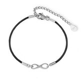 SX001-K Stříbrný náramek nekonečno - nekonečno - ležatá osmička