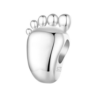 NB-8164 Stříbrný přívěšek korálek dětská stopa - rodina