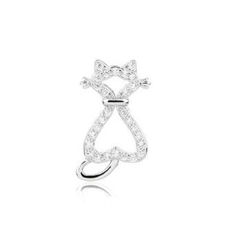 NB-4541 Stříbrný přívěsek kočička - zvířátka