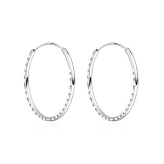NB-3115-30 Stříbrné náušnice kruhy 30 mm