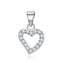 NB-4388 Stříbrný přívěšek srdíčko se zirkony - srdce