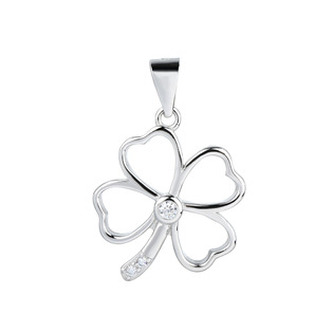 NB-4304 Stříbrný přívěšek čtyřlístek - čtyřlístky