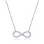 NB-2297 Střibrný náhrdelník nekonečno - nekonečno - ležatá osmička