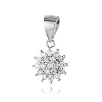 NB-4109 Stříbrný přívěšek se zirkony