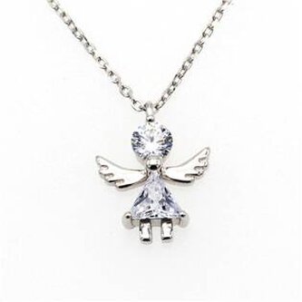 NB-2189 Střibrný náhrdelník andílek - andílci