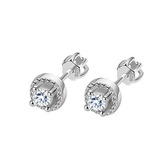 NB-3743 Stříbrné šroubovací náušnice