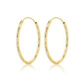 NB-3070-14 Zlacené stříbrné náušnice kruhy 14 mm