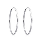NB-3038-50 Stříbrné náušnice kruhy 50 mm