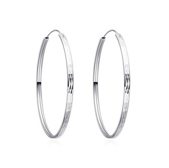 NB-3038-50 Stříbrné náušnice kruhy 50 mm