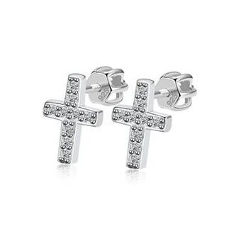 NB-3426 Stříbrné náušnice křížky