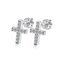 NB-3426 Stříbrné náušnice křížky
