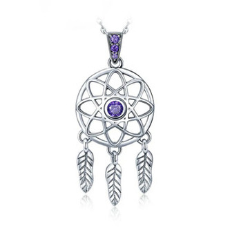 NB-4327 Stříbrný přívěšek - lapač snů