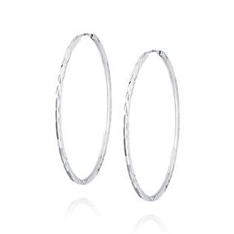 NB-3492 Stříbrné náušnice kruhy 55 mm