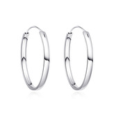 NB-3114-30 Stříbrné náušnice kruhy 30 mm