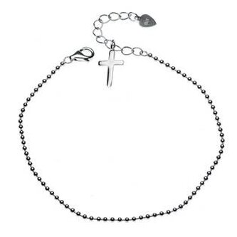 NB-1050 Dámský stříbrný náramek s křížkem