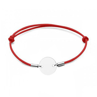 SX120-R Stříbrný textilní náramek s destičkou
