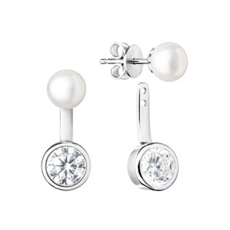 GA1058 Perlové náušnice – bílé přírodní perly