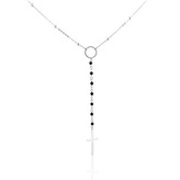 NB-2399 Střibrný náhrdelník se zavěšeným křížkem