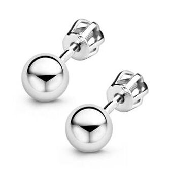 NB-3297-06 Stříbrné šroubovací náušnice kuličky 6mm