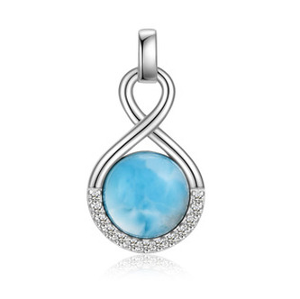 NB-4309 Stříbrný přívěšek s larimarem