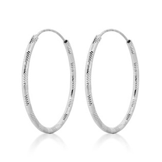 NB-3069-20 Zlacené stříbrné náušnice kruhy 20 mm