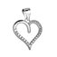 NB-4055 Stříbrný přívěšek - srdíčko se zirkony - srdce