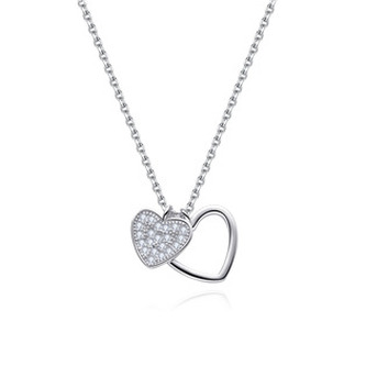 NB-2348 Střibrný náhrdelník se srdíčky - srdce