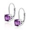 NB-3524-V Stříbrné dámské náušnice fialové zirkony